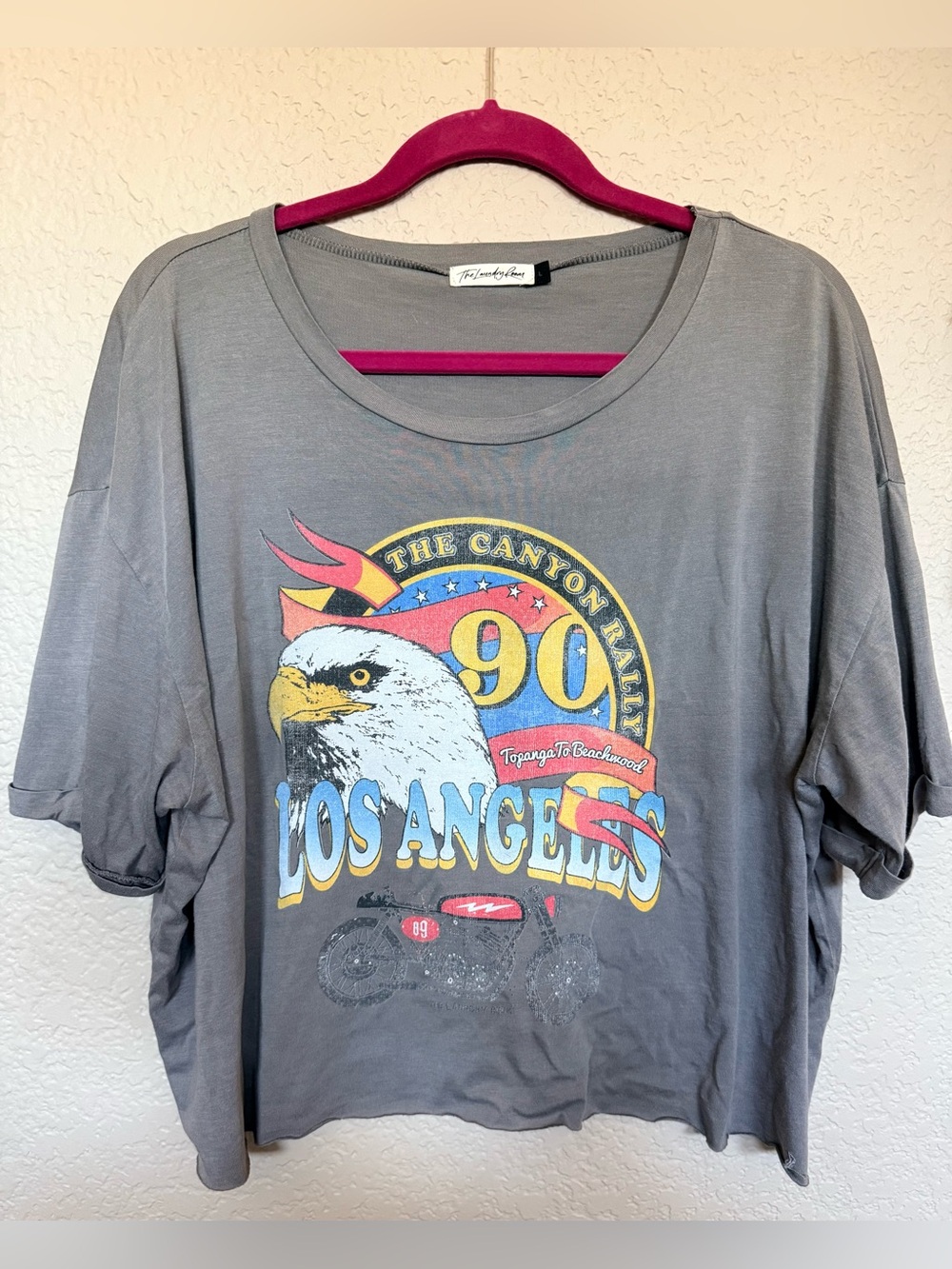 THE LAUNDRY ROOM CANYON RALLY TEE, GRAY, LARGE
